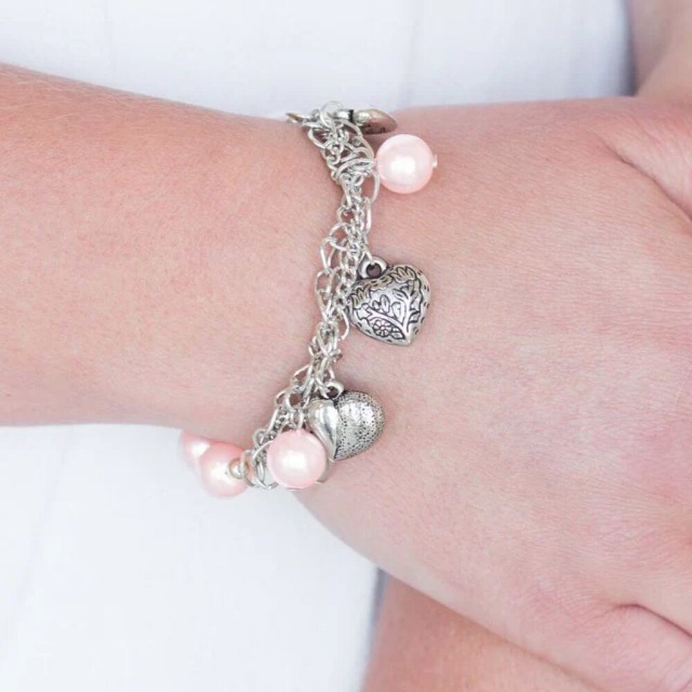 Paparazzi Jewelry Accessories - More Amour - Pink Bracelet - Vintage
